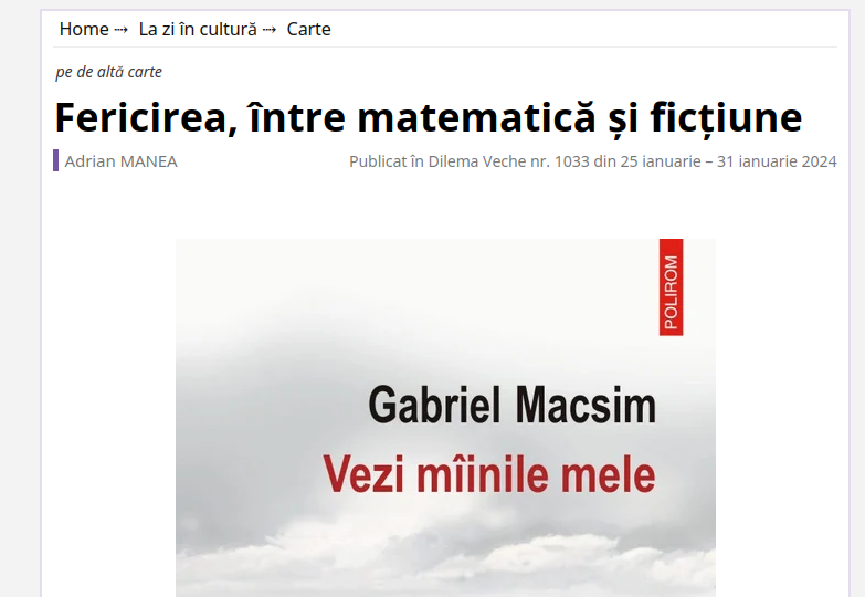 Fericirea în Dilema Veche